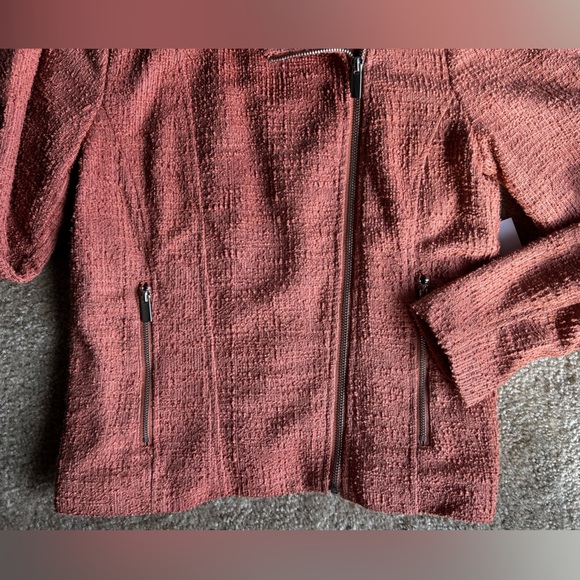 Nine West textured knit moto medium zip up jacket - Womens - Picture 4 of 8